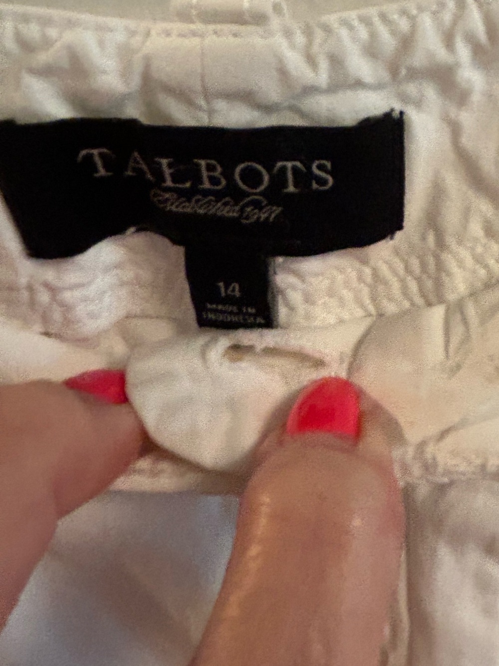 Talbots White  Casual Pants - Picture 3 of 5